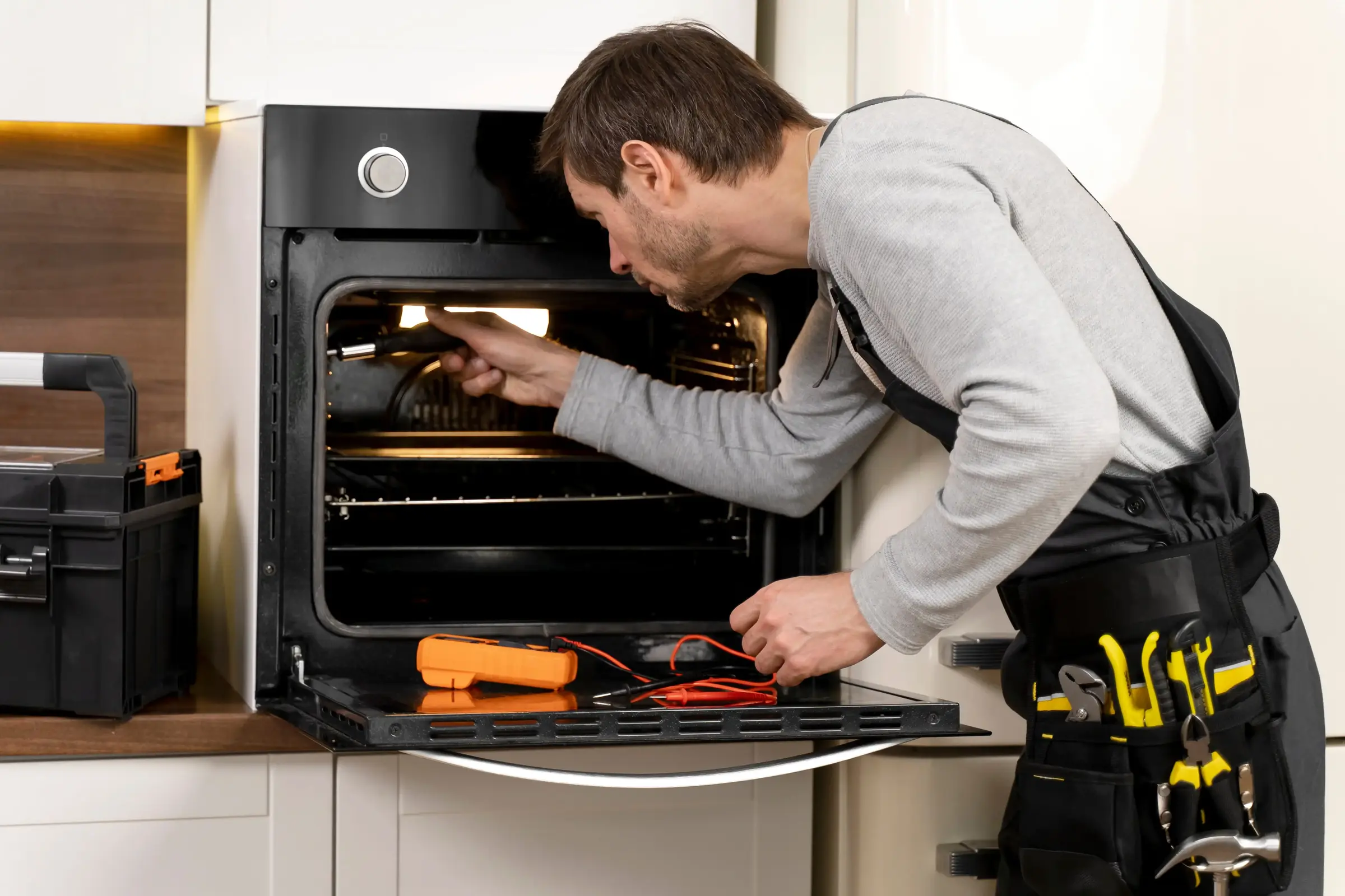 Modern kitchen appliances background